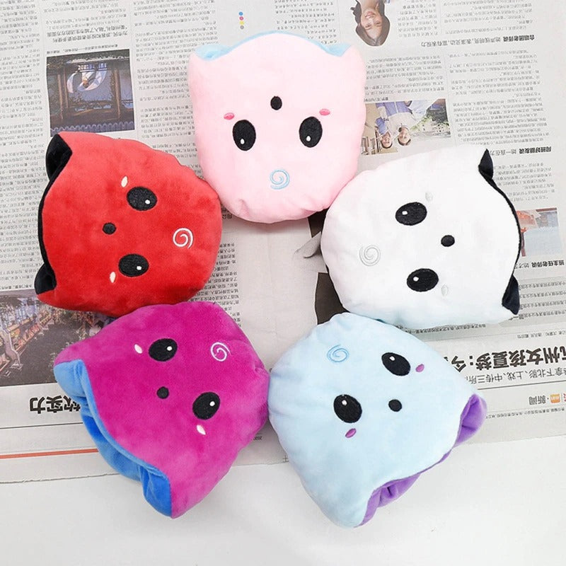 Reversible Ghost Plush - Moody Ghost Plush - Glow in the dark Ghost plush - Flip Ghost - Octoplush - Circle Group Photo