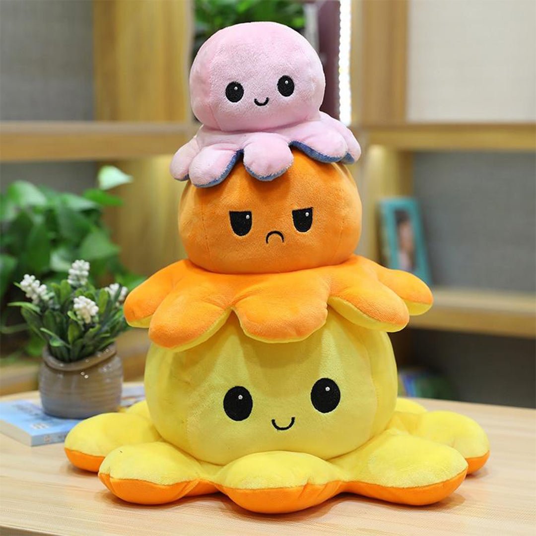 Giant Reversible Octopus Plush Octoplush Octoplushi Official Octoplush TeeTurtle Moody Octopus Plush Toy Trend Flip Plush Soft Gift Reversible Toy Reversible Octoplush Moody Big Bigger Octopus Big Reversible Octopus