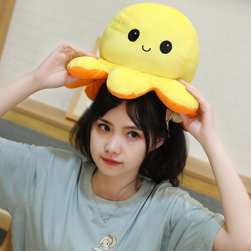 Giant Reversible Octopus Plush Octoplush Octoplushi Official Octoplush TeeTurtle Moody Octopus Plush Toy Trend Flip Plush Soft Gift Reversible Toy Reversible Octoplush Moody Big Bigger Octopus Big Reversible Octopus