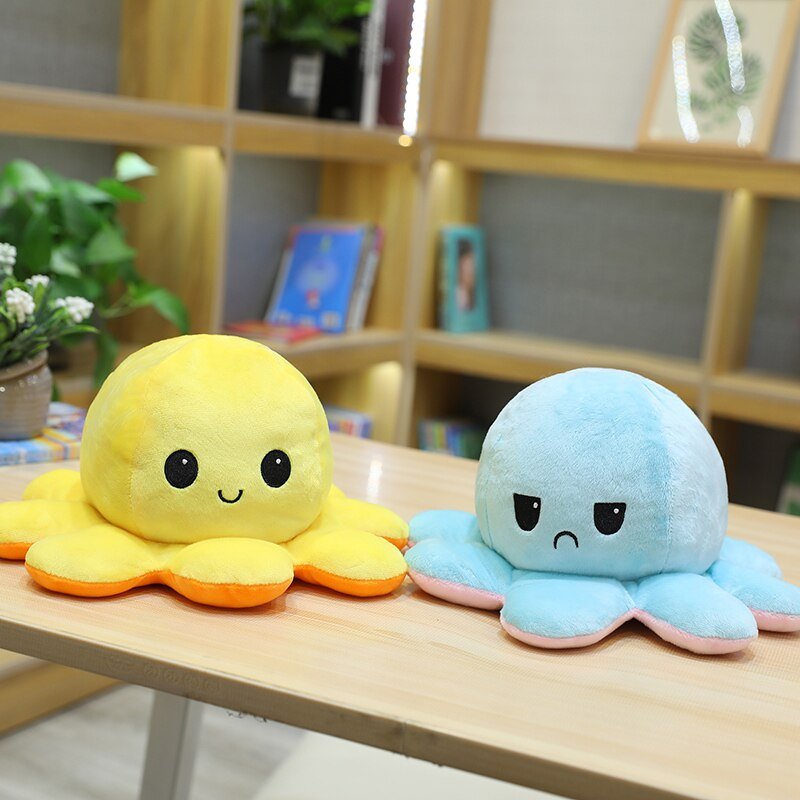 Giant Reversible Octopus Plush Octoplush Octoplushi Official Octoplush TeeTurtle Moody Octopus Plush Toy Trend Flip Plush Soft Gift Reversible Toy Reversible Octoplush Moody Big Bigger Octopus Big Reversible Octopus