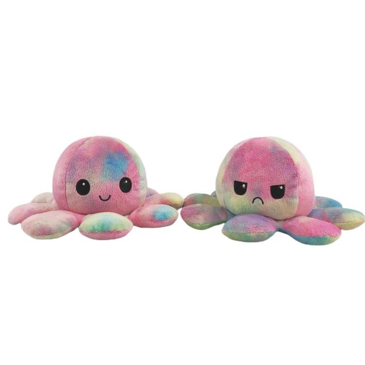 Reversible Moody Octopus Plush Octoplush Octoplushi Official Octoplush TeeTurtle Moody Octopus Plush Toy Trend Flip Plush Soft Gift Reversible Toy Reversible Octoplush  