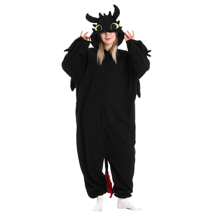 Black Dragon Kigurumi - Onesie